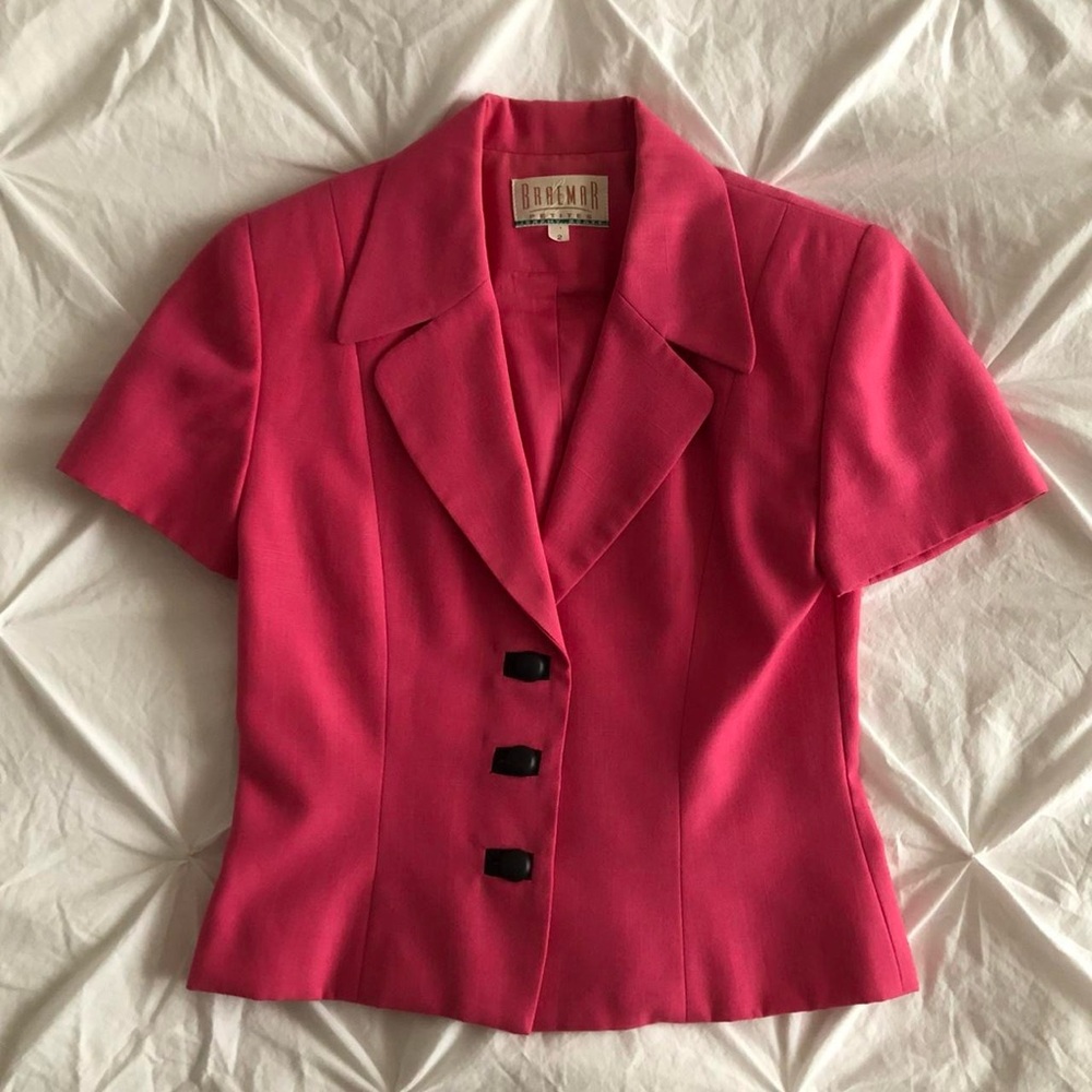 braemer by jeremy scott short sleeve blazer jacket